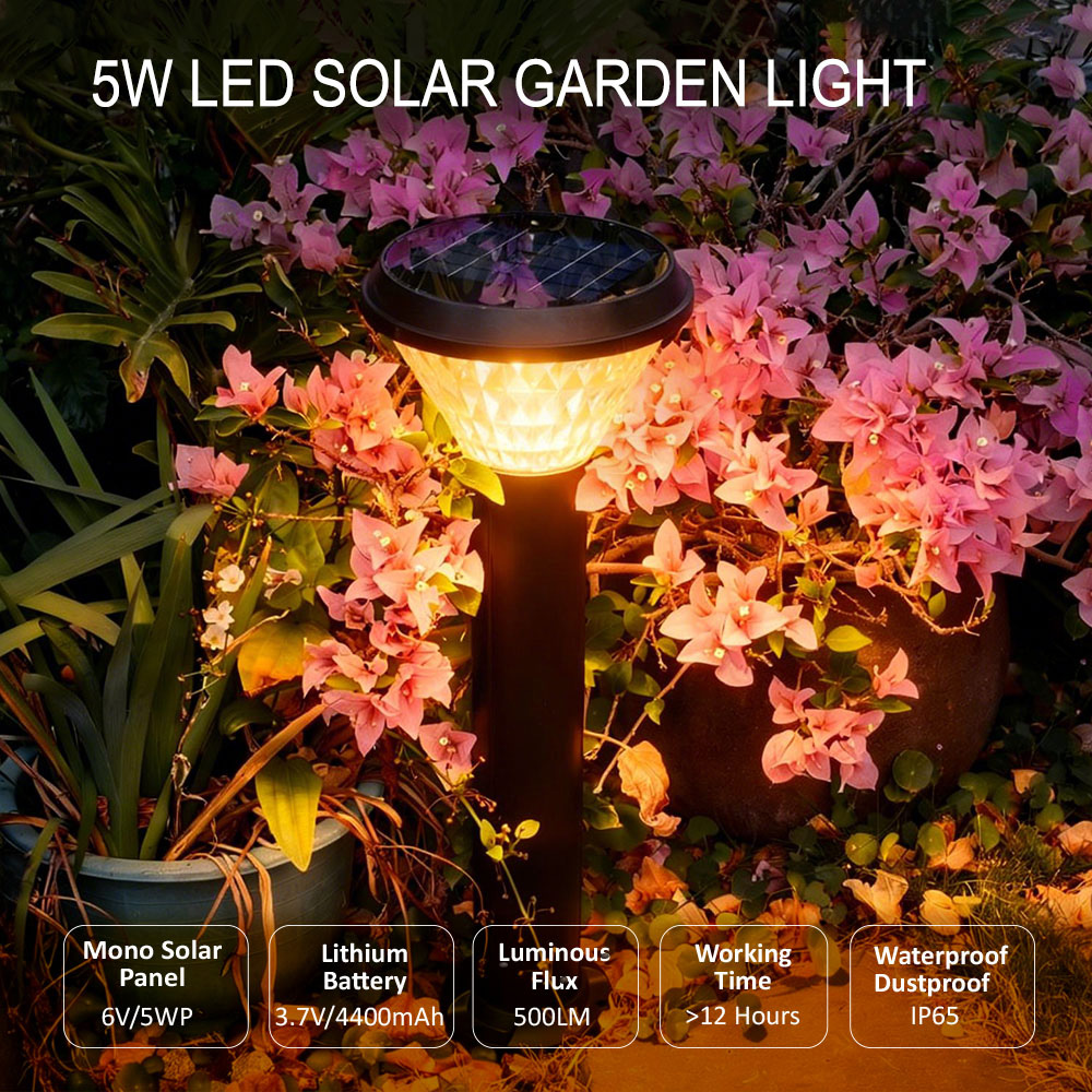 0.7M height 5W LED solar post lights