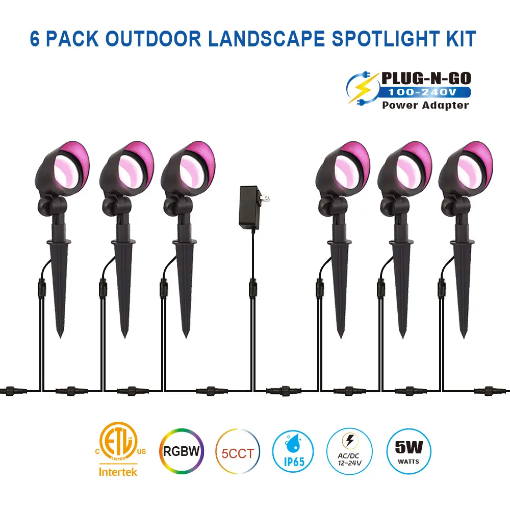 6 pack landscape spotlight kit