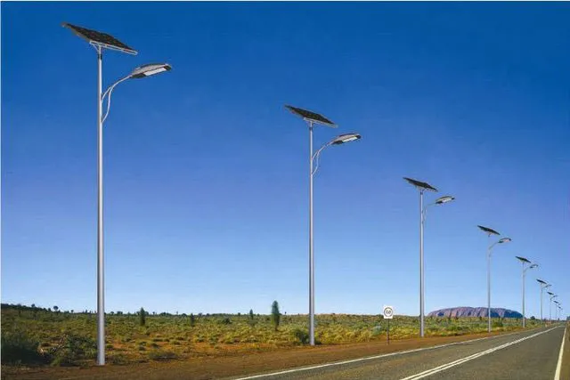Where there are solar street lights, the sky is especially blue